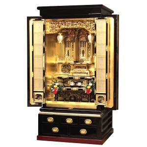 大阪型金仏壇 大法26号仏具付 幅87cm高173cm 浄土宗 融通念仏宗　送料無料　設置費用無料