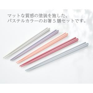 箸 箸セット 食洗機対応 いろどり 塗箸 5膳...の詳細画像1