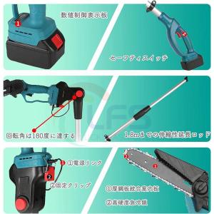 チェーンソー 充電式 電動 高枝切りバサミ の...の詳細画像4