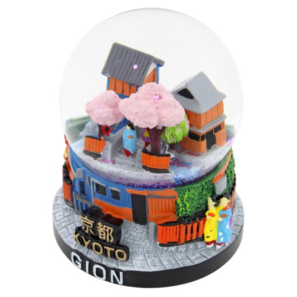 【オリジナル】スノードーム 京都 祇園 ライト付 お土産  旅ドーム 観光 インテリア 置物  飾り...