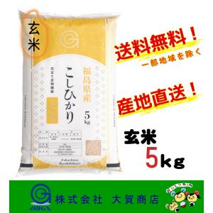 玄米 7年産 お米 米 コシヒカリ 5kg 安い 美味しい 福島県産 送料無料 福島県中通り産コシヒカリ5kg玄米