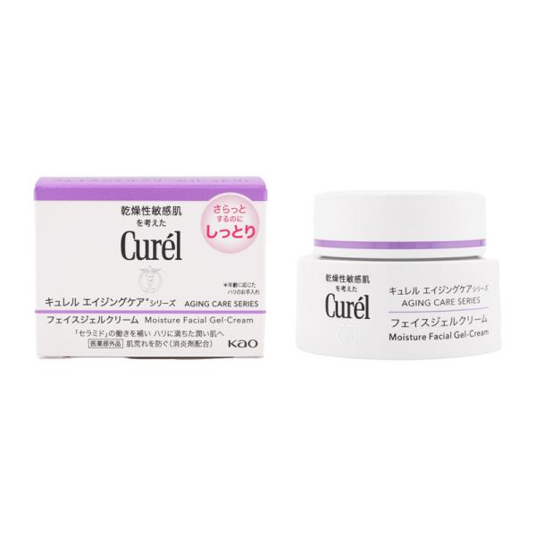 Curel キュレル エイジングケアシリーズ フェイスジェルクリーム 40g 無香料 無着色 アルコ...
