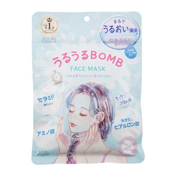 KOSE コーセー クリアターン BS うるおいマスク うるうるBOMB ７枚入り 乾燥ケア 肌荒れ...