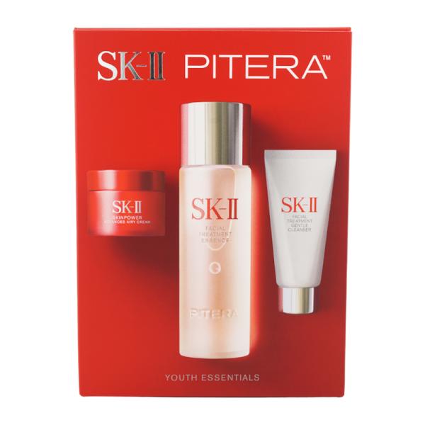 SK-ll ピテラ(TM) ユース エッセンシャル セット 洗顔 化粧水 乳液状美容クリーム スキン...