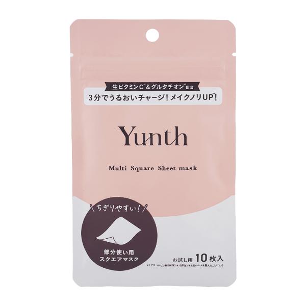 Yunth ユンス マルチ スクエア シートマスク 10枚入り 24mL 部分用 お試しサイズ 旅行...