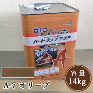 ガードラックアクア A-6 グリーン 14kg 送料無料（約140平米/1回塗り 