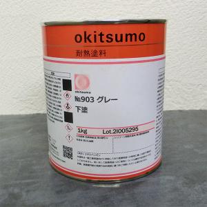 オキツモ耐熱塗料 スタンダードカラー No.14 グリーン ツヤ消 1kg(耐熱