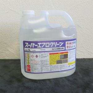 スーパーエフロクリーン　5L(約16〜50平米/1回塗り以上)　ヤブ原産業 強酸性 白華 エフロ 除去剤 強力白華除去剤 コンクリート 床用｜ohhashi-paint