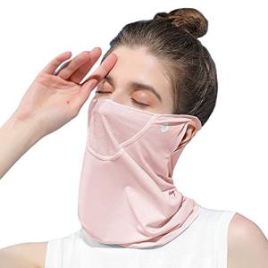 ネックガード フェイスカバー夏用 レディース 日焼け防止 軽量 ズ