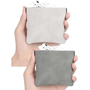 花禅 BUBM ジュエリーケース ジュエリーポーチ 携帯用 持ち運び用 ヌバックソフトレザー 撥水加工 ステンレス金具 部ベルベット 10cm開口