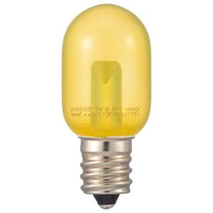 OHM LEDナツメ球装飾用 T20/E12/0.5W/13lm/クリア黄色 LDT1Y-H-E12 13C 同梱・代引不可｜ohisama89