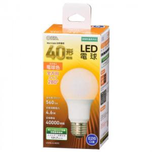 OHM LED電球 A形 E26 40形相当 全方向 電球色 LDA5L-G AG52 同梱・代引不可｜ohisama89