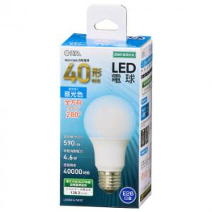 OHM LED電球 A形 E26 40形相当 全方向 昼光色 LDA5D-G AG52 同梱・代引不可｜ohisama89