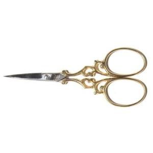 ゾーリンゲン（独）アドラーADLER手芸刺繍はさみ 9cm 皮ケース付≪金メッキ足≫ヨーロピアンデザイン　83-85