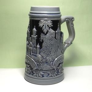 ドイツ Z&B ビアジョッキ125ml 手作り陶器 高原風景 AUF DER ALM DA