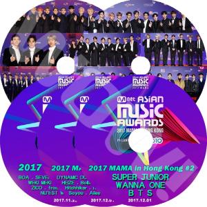 K-POP DVD 2017 MAMA in Japan/ 香港 + RED CARPET MAMA 5枚SET -2017.11.29/ 12.01-  EXO/ バンタン/ SUPER JUNIOR/ NCT127/ TAEMIN 他 Awards DVD｜OH-K