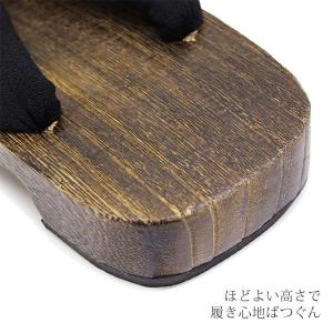 下駄 メンズ 焼下駄 F/Lサイズ 黒 浴衣 ...の詳細画像4