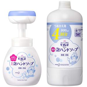 大容量セット 手洗いソープ ビオレu 泡スタンプ ハンドソープ お花で出てくるタイプ 本体250ml + つめかえ用4回分800ml