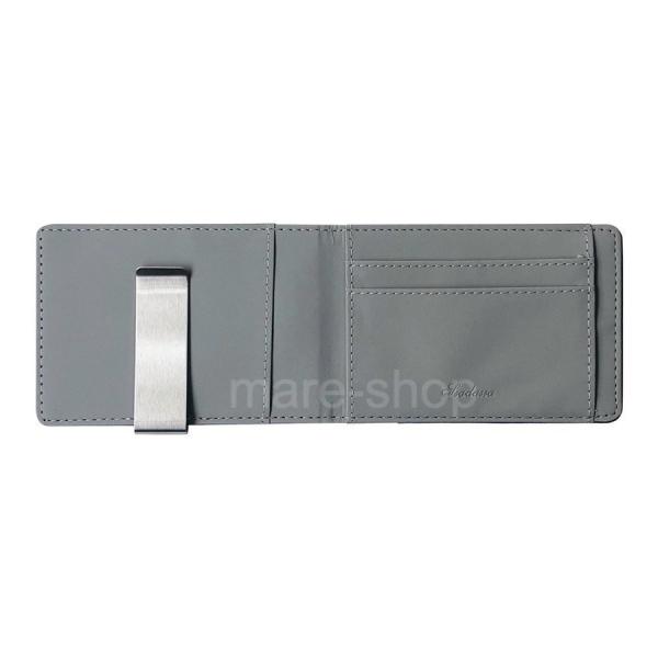マネークリップ 革 財布 カード メンズ 薄型スリム 二つ折り シンプル