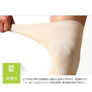 超薄型膝サポーター 2枚入り S-L 4col...の詳細画像5
