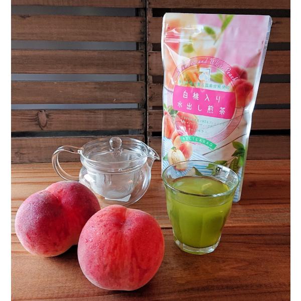 白桃入り水出し煎茶ティーバック　3ｇ20パック入り　1袋　　 fruits 　green　tea　p...