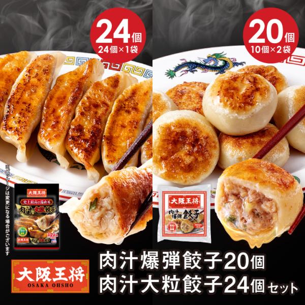 餃子 取り寄せ 大阪王将　肉汁爆弾餃子20個+肉汁大粒餃子24個 送料無料 冷凍餃子 中華 お取り寄...