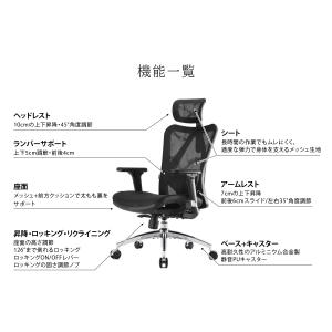 オフィスチェア メッシュ SIHOO M57 ...の詳細画像3
