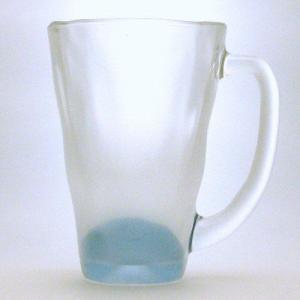 ビールグラス 泡立ちグラス 山 ビアマグ ブルー 390ml 東洋佐々木ガラス製｜oi-con