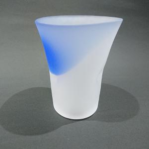 ビールグラス 泡立ちグラス（大）青　340ml　東洋佐々木ガラス製｜oi-con