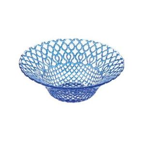   青い花柄皿 28cm ガラス皿 HANA (ハナ) プレート21cm ブルー（青） ＃特選