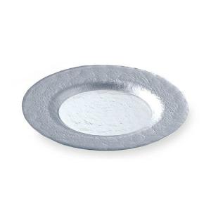 ガラス食器 皿 マラケシュ チャージャープレート32cm シルバー ＃特選