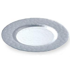 ガラス食器 マラケシュ リムプレート 28cm レッド 赤 丸皿 ＃特選