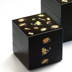 【美品】三段重箱 牡丹沈金 越前漆器 越前塗り 和食器 漆塗り お正月 天然木 重箱 越前漆器 牡丹彫 漆塗り 三段重箱 19.9cm : おいしい