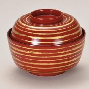 越前漆器 お椀 欅（けやき）日月 魯山人好 煮物椀 木製 (5070-01