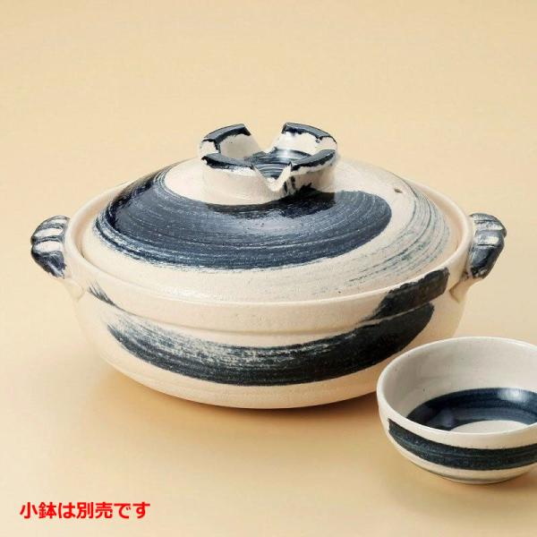 土鍋 (萬古焼) ゴスハケメ 10号 深鍋  5人〜6人用 大きいサイズ 大容量