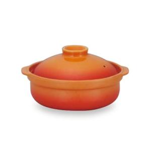 土鍋 おしゃれ IH 対応 宴（ベイクレッド）6号 1人用鍋 サイズ 直火OK