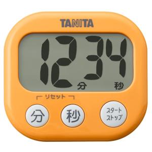 【送料無料】タニタ製　デジタルタイマーでか見えタイマー　TD-384 （アプリコットオレンジ）1台｜oideyaoosaka
