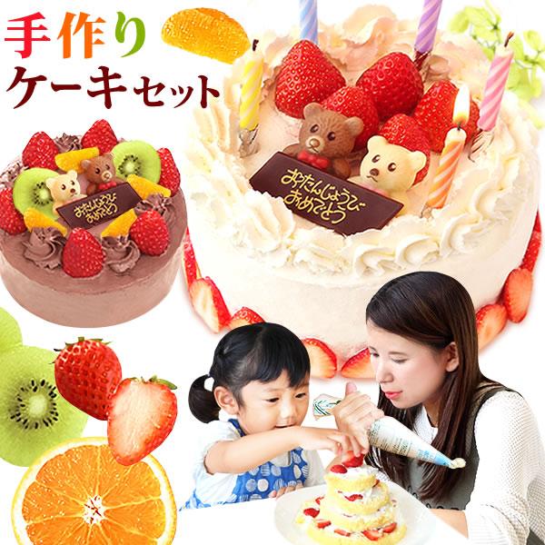 誕生日ケーキ キット お菓子 チョコレート ギフト 誕生日プレゼント ショートケーキ 手作り 5号 ...