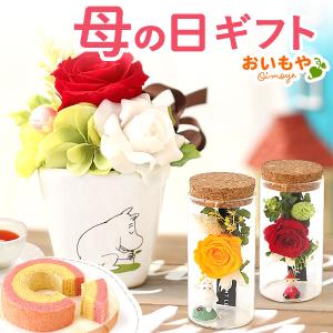 母の日 ギフト プレゼント 2026 花 ムーミン 花とスイーツ スイーツ お菓子 プリザーブドフラワー 洋菓子 花とお菓子 50代 60代 70代 80代