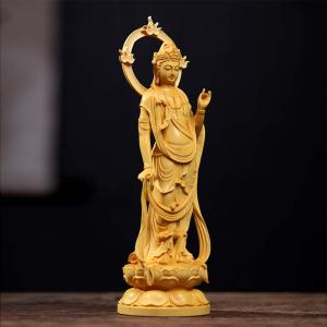 仏像 仏壇仏像 勢至菩薩 木製彫刻 木彫り 守...の詳細画像2