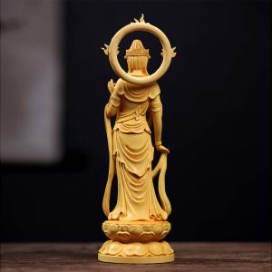 仏像 仏壇仏像 勢至菩薩 木製彫刻 木彫り 守...の詳細画像4