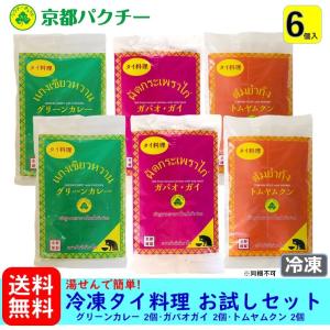 タイ料理 お試し6個セット 送料無料 グリーンカレー ガパオガイ トムヤムクン  湯せんで簡単 冷凍 ギフト 詰め合わせ
