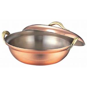 銅製 フライパン 30cm 内面メッキ無 板厚約2mm 業務用仕様 日本