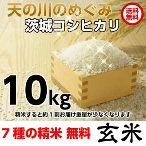 米 こしひかり 玄米 令和５年産 矢口さんちの天の川のめぐみ 茨城コシヒカリ　10kg精米後9kg 玄米 精米無料　冷めてもおいしい  お取り寄せ｜oishiine-ibaraki