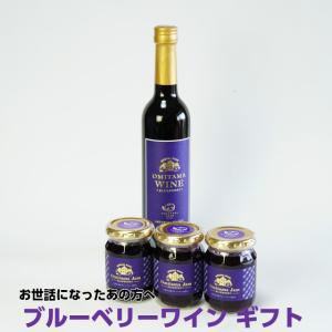 ギフト ブルーベリー ワイン ジャム ブルーベリーワイン 500ml×1 ブルーベリージャム 150ml×3 セット｜oishiine-ibaraki