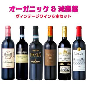 母の日 ワイン ワインセット セット オーガニック 誕生日 オーガニックワイン 送料無料 飲み比べセット ギフト 高級ヴィンテージ 辛口赤6本セット｜oishiiwine