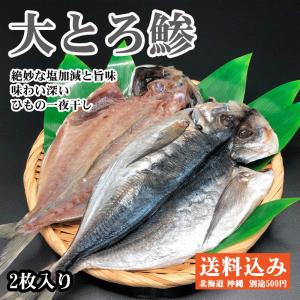 伊東 送料無料 干物 一夜干し 大トロ鯵大きくて脂の乗ったとろあじの一夜干し2枚セット お取り寄せ 干物 ひもの お歳暮やお中元等のギフトに トロ アジ