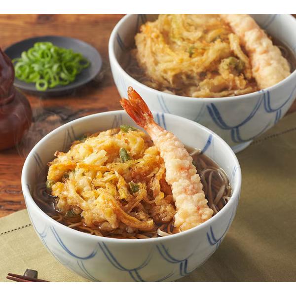 正月料理 2026 予約 石臼挽き二八そば&amp;えび天と野菜かき揚げ セット (4人前 冷凍) 送料無料...