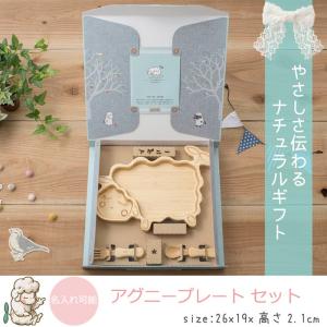 お食い初め 名入れ可能 agney アグニー アグニープレートセット オリジナルギフトボックス付 お届けまで1ヶ月