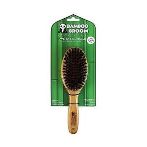 艶が出る イノシシ毛 竹製 高級 ペット用/犬用/猫用 ブラシ   Bamboo Groom
